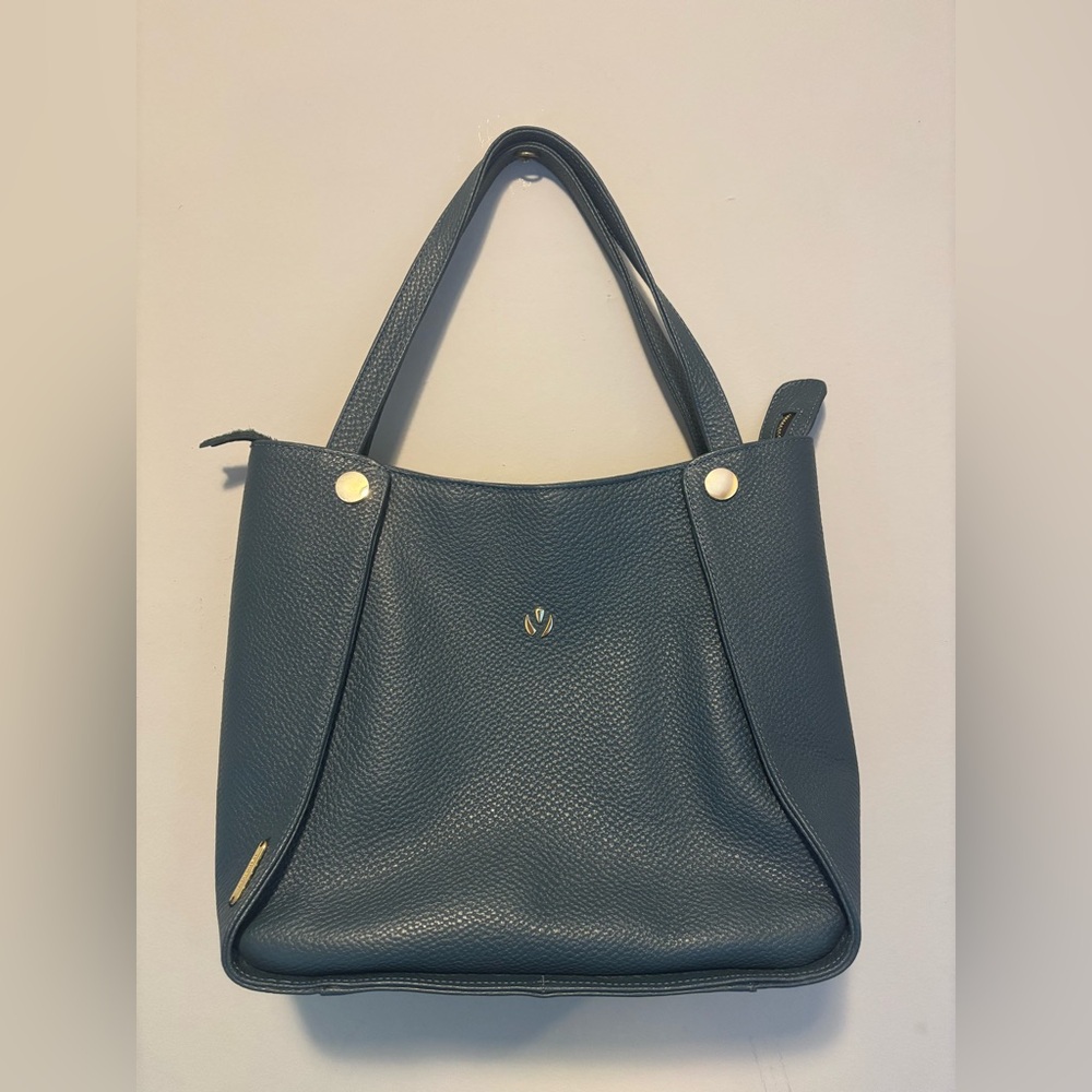 Yamamoto Blue Leather Shoulder Bag - Picture 2 of 9